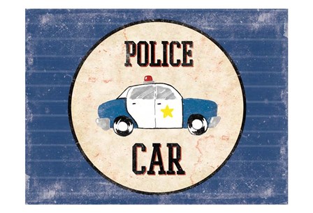 Police Car Blues by Jace Grey art print
