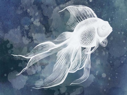 Indigo Fish II by Grace Popp art print