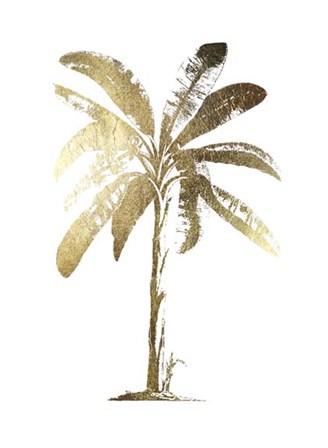 Gold Foil Tropical Palm II- Metallic Foil by Vision Studio art print