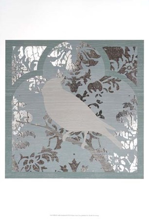Trellis Songbird II - Metallic Foil by June Erica Vess art print