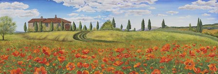 Tuscan Poppies by Jean Plout art print