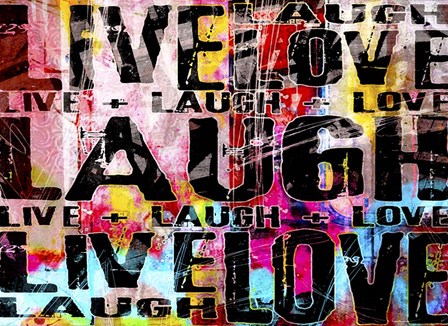 Live Love Laugh Landscape by Roseanne Jones art print