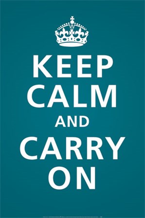 Keep Calm (Teal) by London Archives art print
