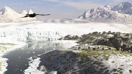 A Receding Glacial Scene Circa 18,000 Years Ago by Arthur Dorety/Stocktrek Images art print