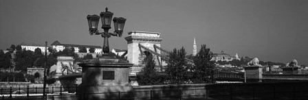 Chain Bridge over Danube River, Budapest, Hungary by Panoramic Images art print