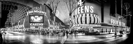 Fremont Street at night, Las Vegas, Clark County, Nevada by Panoramic Images art print