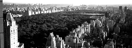 High angle view of buildings in a city, Central Park, Manhattan, NY by Panoramic Images art print
