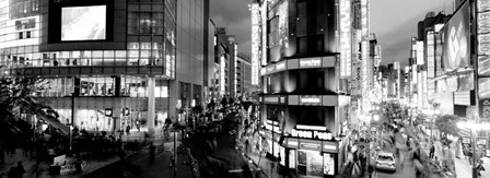 Buildings lit up at night, Shinjuku Ward, Tokyo, Japan by Panoramic Images art print