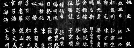 Close-up of Chinese ideograms, Beijing, China BW by Panoramic Images art print