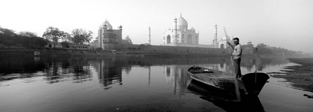 Reflection of a mausoleum in a river, Taj Mahal, India by Panoramic Images art print