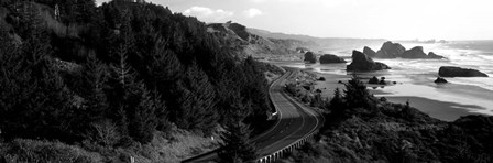Highway along a coast, Highway 101, Pacific Coastline, Oregon by Panoramic Images art print