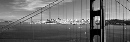 Golden Gate Bridge with San Francisco in the background, California by Panoramic Images art print