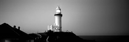Lighthouse at dusk, Broyn Bay Light House, New South Wales, Australia BW by Panoramic Images art print