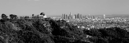 Griffith Park Observatory, Los Angeles, California BW by Panoramic Images art print