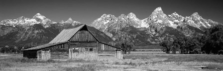 Old barn on a landscape, Grand Teton National Park, Wyoming by Panoramic Images art print