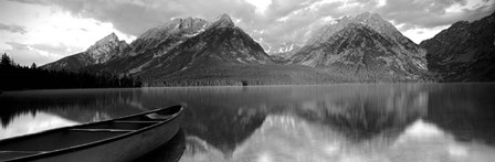 Canoe Leigh Lake Grand Teton National Park WY USA by Panoramic Images art print