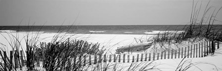 Fence on the beach, Bon Secour National Wildlife Refuge, Bon Secour, Alabama by Panoramic Images art print