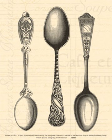 French Spoons by Vintage Arts art print