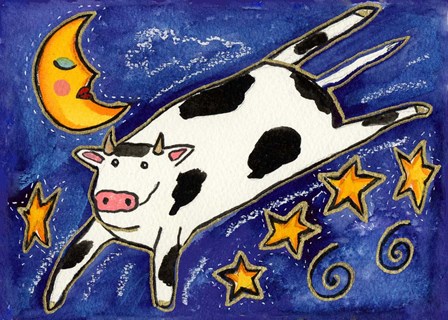 The Cow That Jumped Over The Moon by Wyanne art print