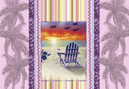 Sunset Chair Palm by James Mazzotta art print