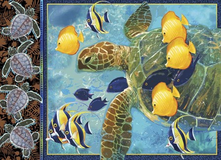 Turtle Hatchlings by James Mazzotta art print