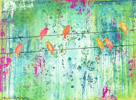 Birds On A Wire by Jennifer McCully art print