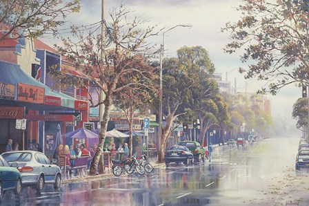 Long Lunch - Darby St. by John Bradley art print