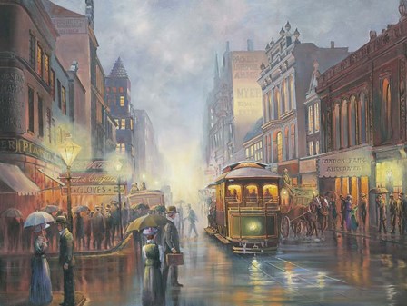 Sydney By Gaslight by John Bradley art print