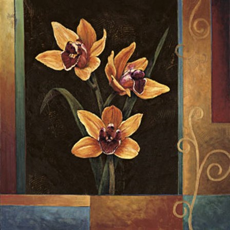 Yellow Orchids by Jill Deveraux art print