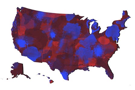U.S.A. Map 6 by Marlene Watson art print