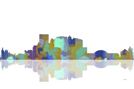El Paso Texas Skyline 1 by Marlene Watson art print