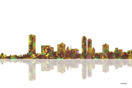 Milwaukee Wisconsin Skyline 1 by Marlene Watson art print