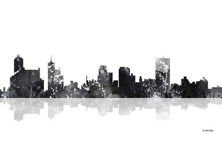 Memphis Tennessee Skyline BG 1 by Marlene Watson art print