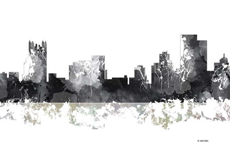 Pittsburgh Pennsylvania BW 1 by Marlene Watson art print