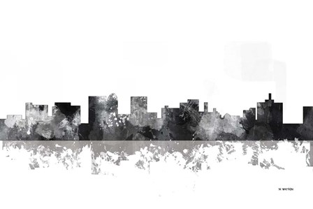 Topeka Kansas Skyline BG 1 by Marlene Watson art print