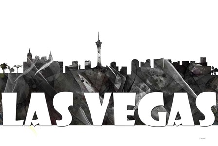 Las Vegas Nevada Skyline BG 2 by Marlene Watson art print