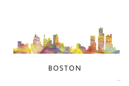 Boston Mas .Skyline by Marlene Watson art print