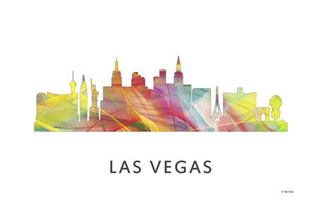 Las Vegas Nevada Skyline 2 by Marlene Watson art print