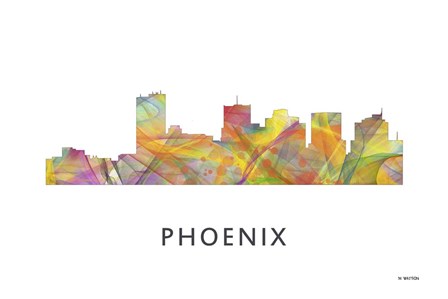 Phoenix Arizona Skyline by Marlene Watson art print