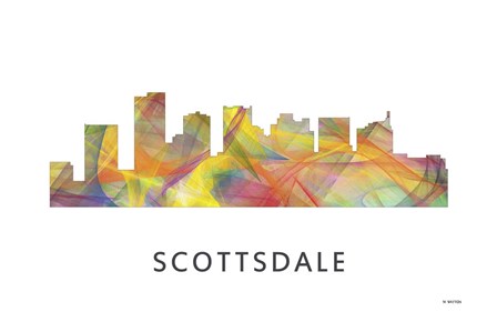 Scottsdale Arizona Skyline by Marlene Watson art print