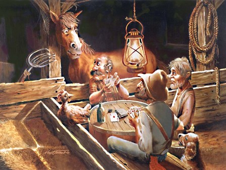 The Poker Hand by Nate Owens art print