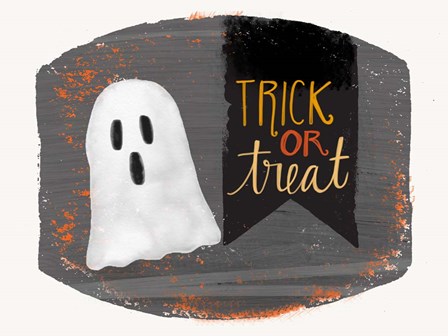 Trick or Treat Ghost by Katie Doucette art print