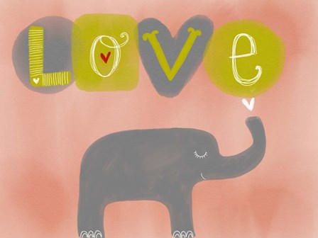 Elephant Love by Katie Doucette art print