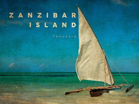 Vintage Zanzibar Island, Tanzania, Africa by Take Me Away art print