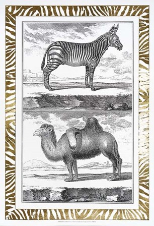 Gilded Safari II - Metallic Foil by Denis Diderot art print
