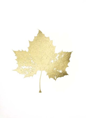 Gold Foil Leaf II by Jennifer Goldberger art print