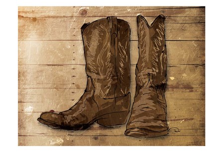 Sketched Boots by OnRei art print