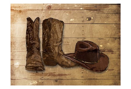 Sketched Hat And Boots by OnRei art print