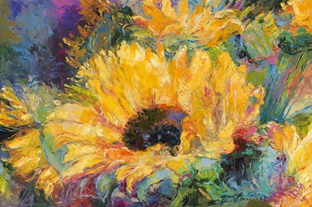 Blue Sunflowers by Richard Wallich art print