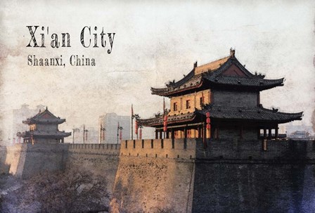 Vintage Xi&#39;an City, China, Asia by Take Me Away art print